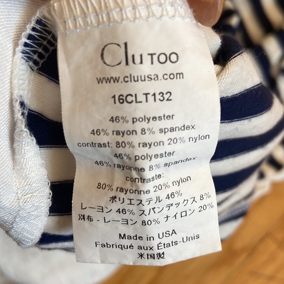 WOMEN’S Clu Too tank top. Blue and white. - Picture 5 of 6